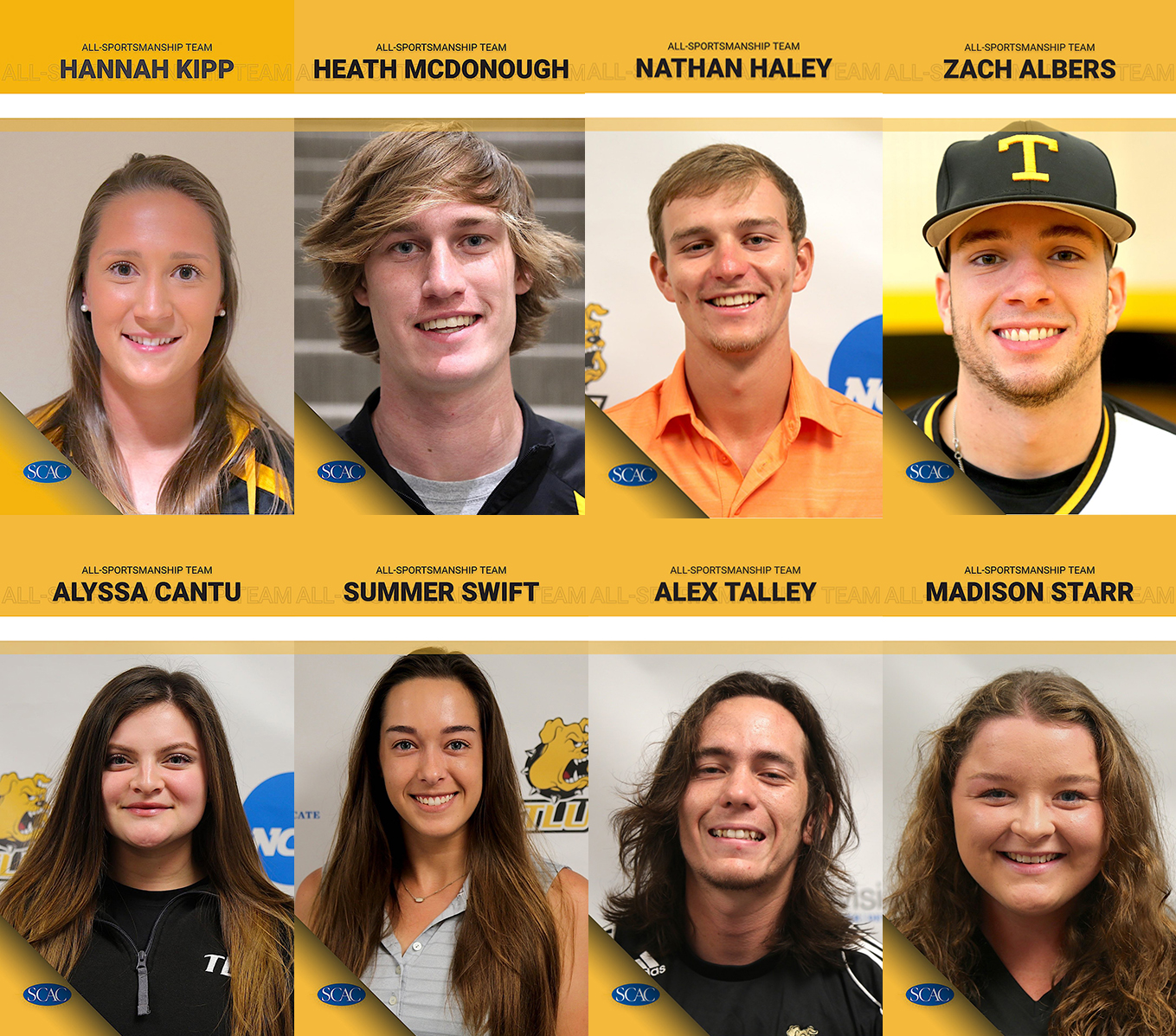 Eight TLU student-athletes named to SCAC's 2020 Spring All-Sportsmanship Teams