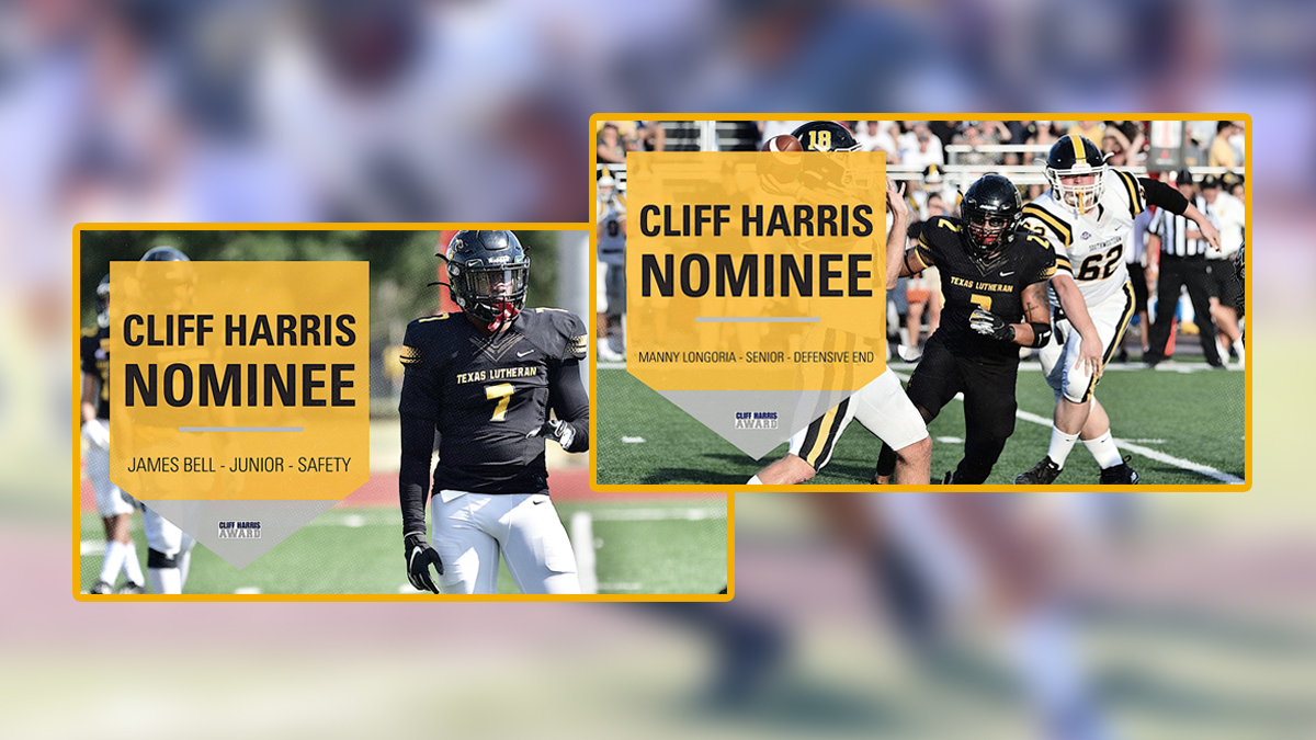Texas Lutheran's James Bell, Manny Longoria nominated for Cliff Harris Award