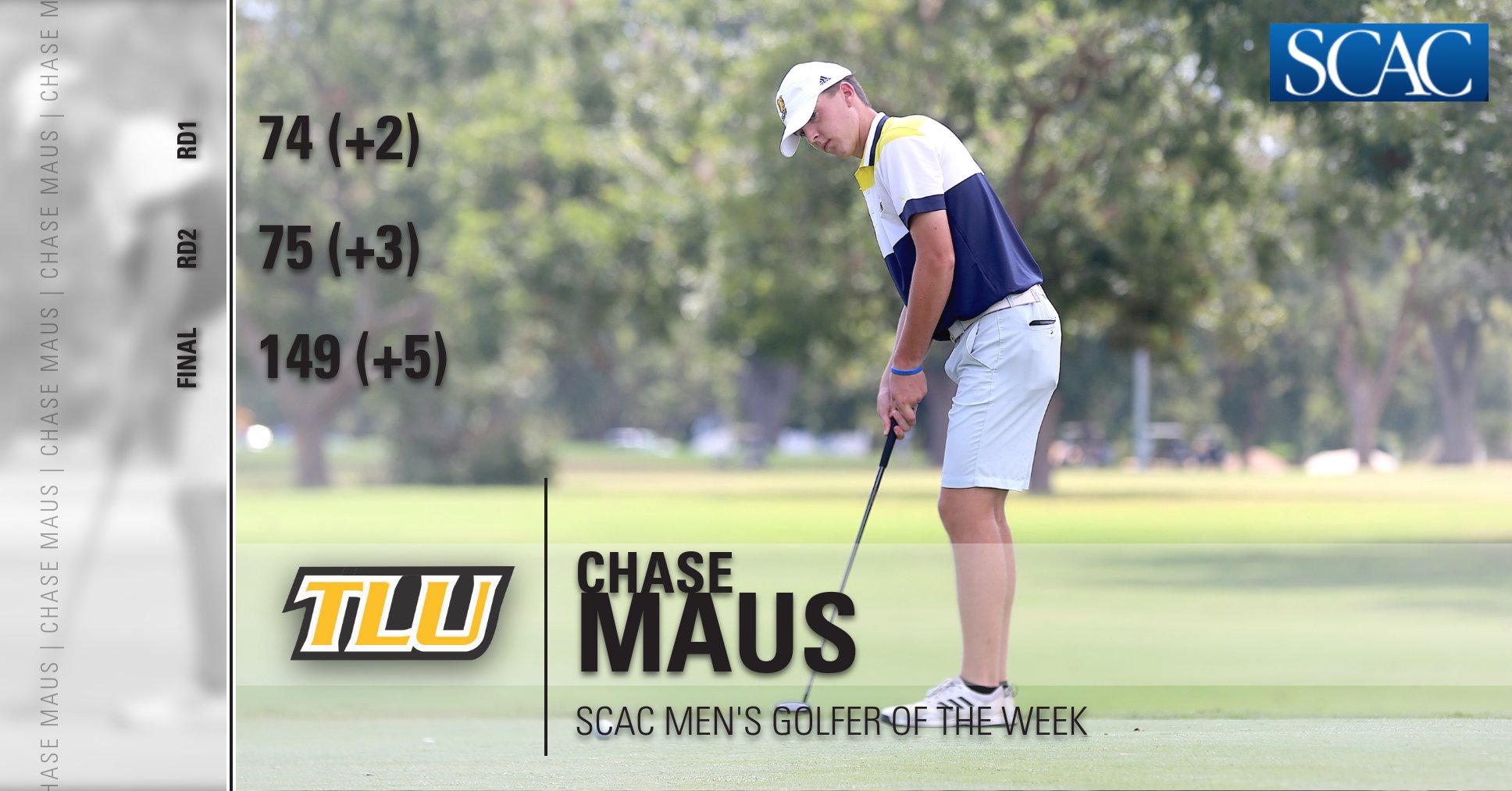 Chase Maus collects second SCAC Golfer of the Week award of 2019-20