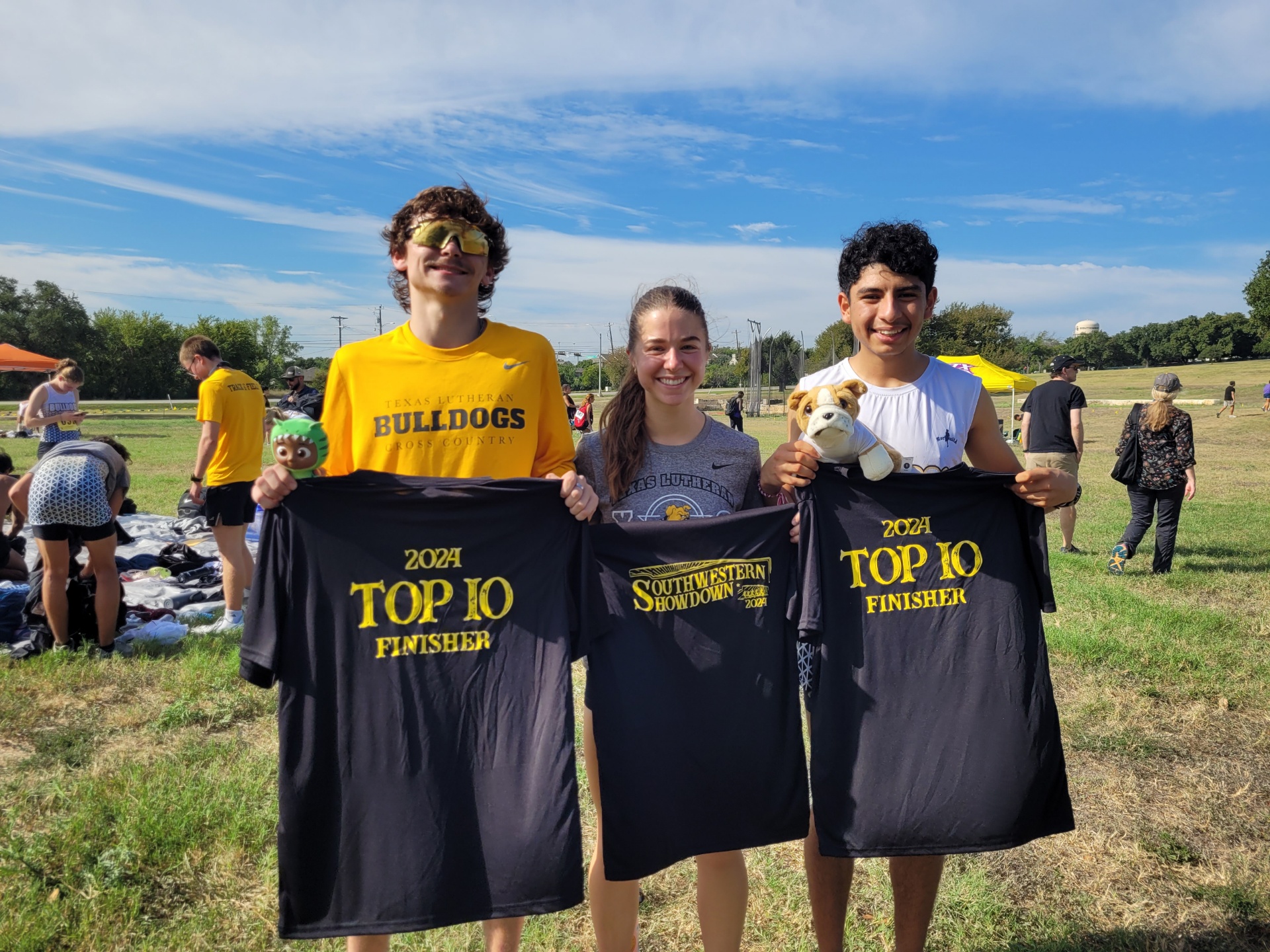 Wesley Holub, Emma Etzler, and Angel Miguel Hernandez (photo via head coach Bri Ratliff)