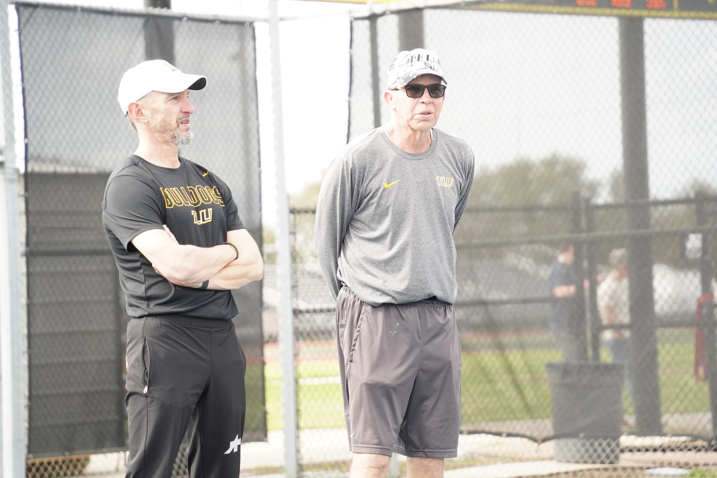 Head Coach David Mueller and assistant coach Edwin Braun (photo by Bryce Hayes)